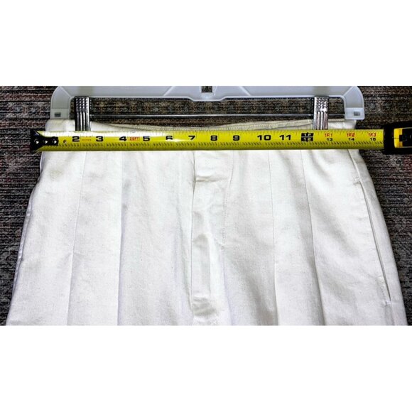 THE GREAT - The Sculpted Trouser Natural Hemp High Rise Wide Leg Cream Size 29 - Picture 5 of 11